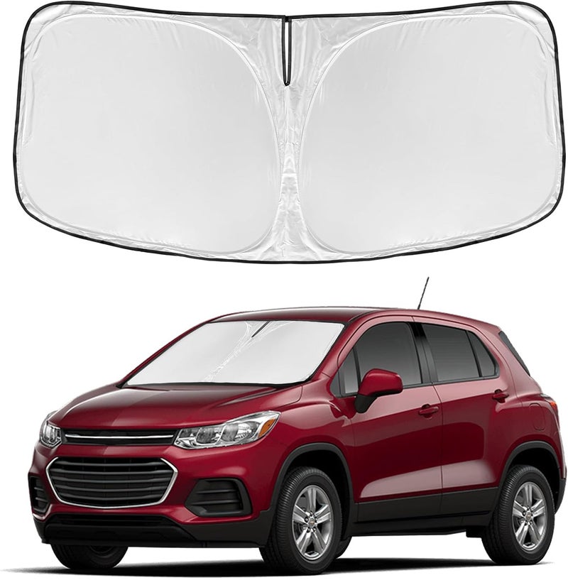 ZOIBV for Chevrolet Trax 2013-2023 Windshield Sun Shade - Custom Fit Chevy Trax LS, LTZ, Premier, SUV 4 Layers Car Sunshades for Front Windows Shade 240T Retractable Shade Blocks UV Rays Car Accessories - Image 1